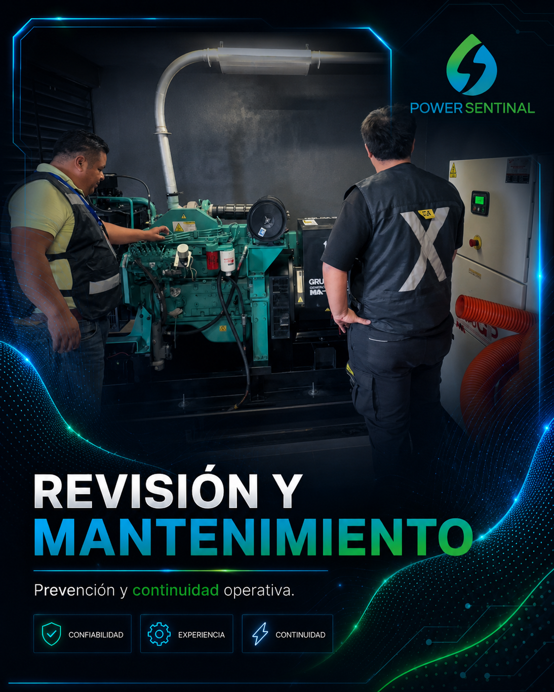 Revisión y mantenimiento preventivo de planta de emergencia
